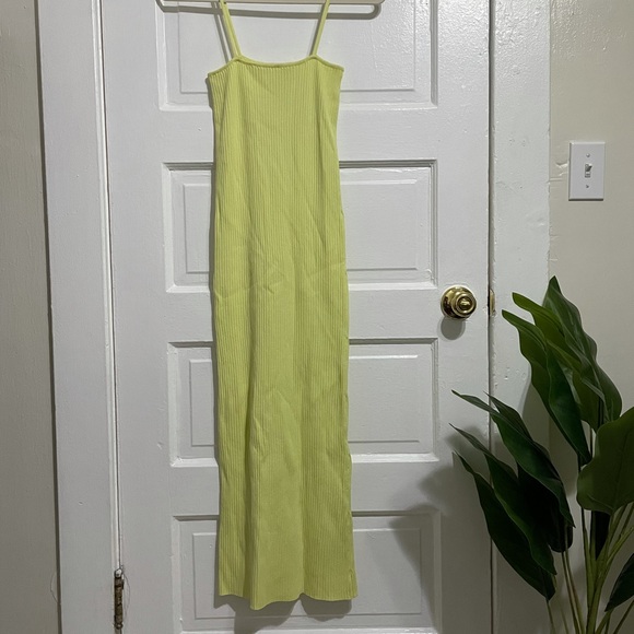 Zara neon green midi dress size small - Picture 3 of 3